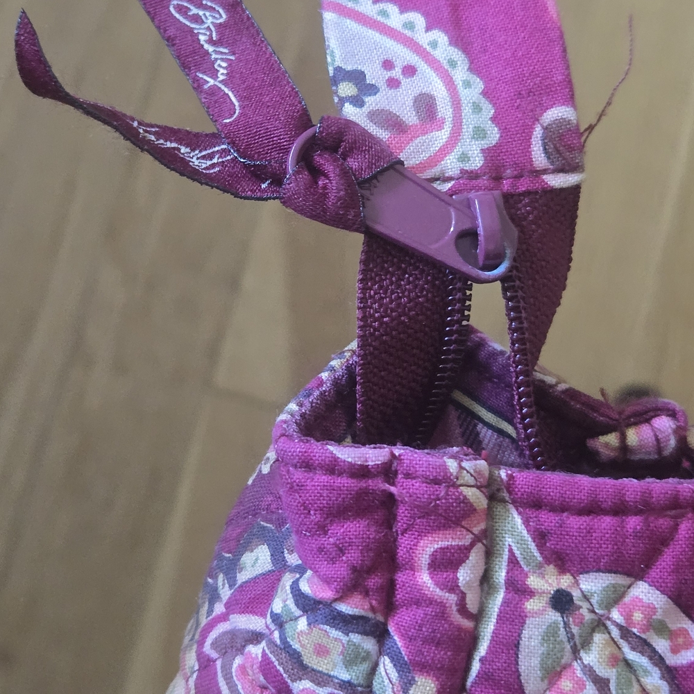 Vera Bradley Paisley Tote in Burgundy and Cream - Picture 2 of 4